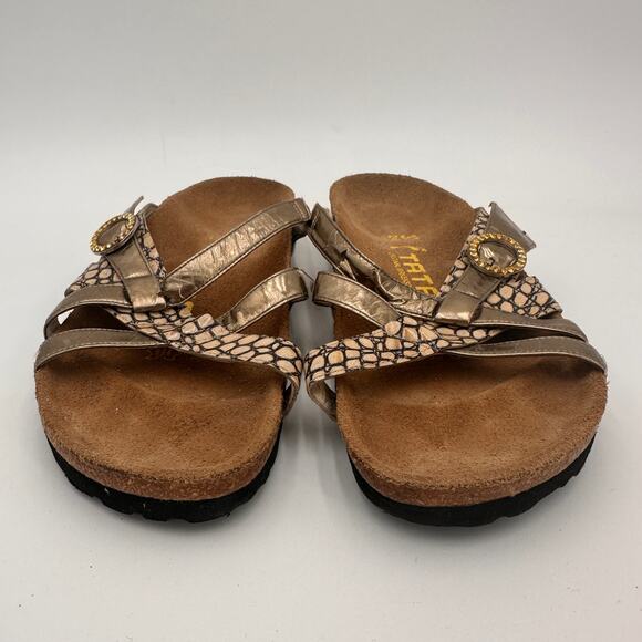Tatami Birkenstock Metallic Snake Print Jewel Sandals 37 / 240 Size 6 - Picture 13 of 13